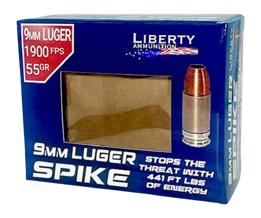 Liberty Ammunition SPI 9mm Luger 55gr Lead Free Fragmenting Hollow Point - Box or Case