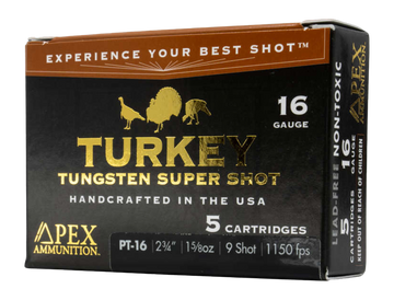 Apex Ammunition Turkey TSS 16 Gauge 2.75" 1-5/8 oz #9 Shot - Box or Case
