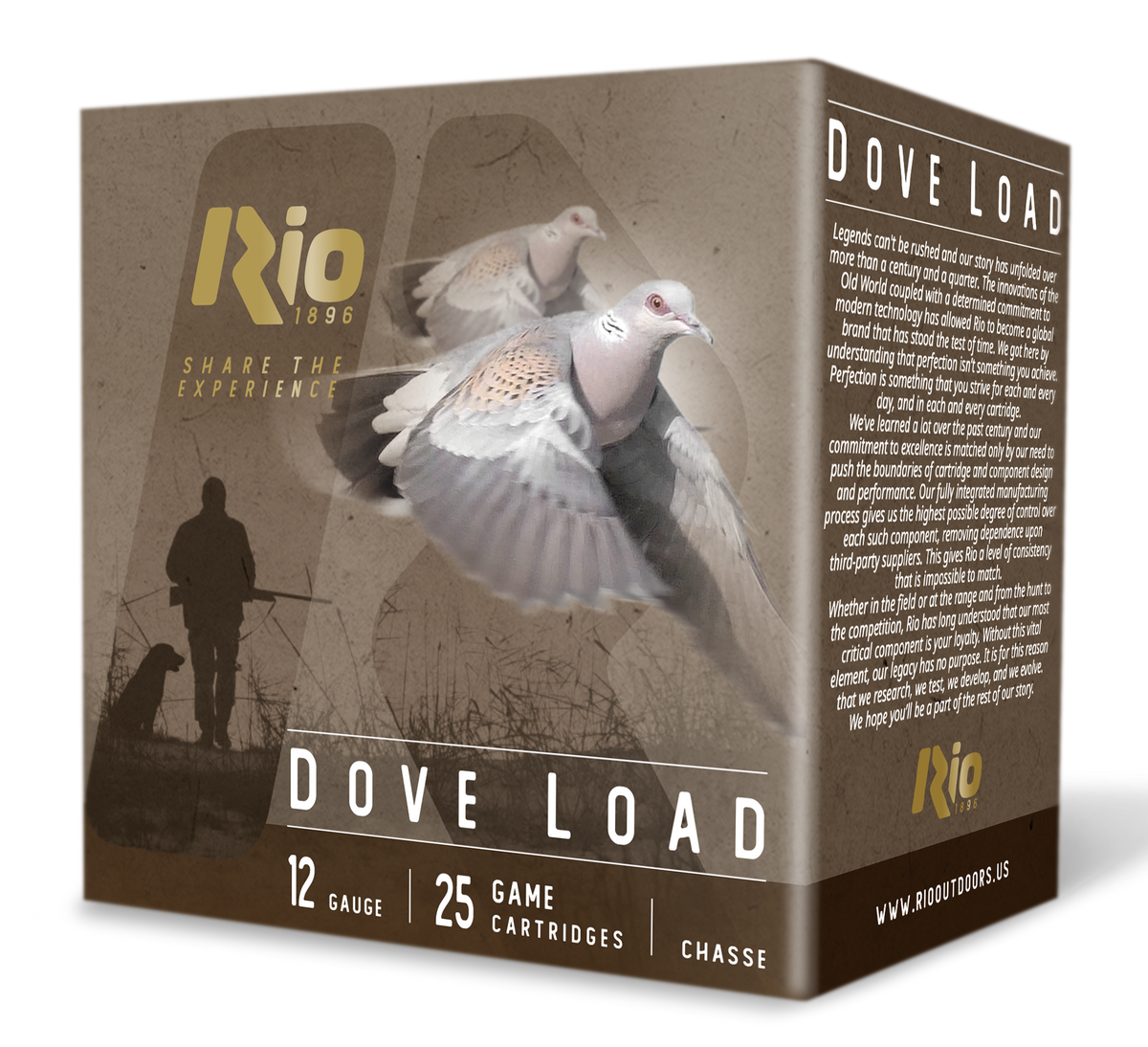 Rio Ammunition Dove Load High Velocity 12 Gauge 2.75" 1-1/8 oz #7.5 Shot - Box or Case