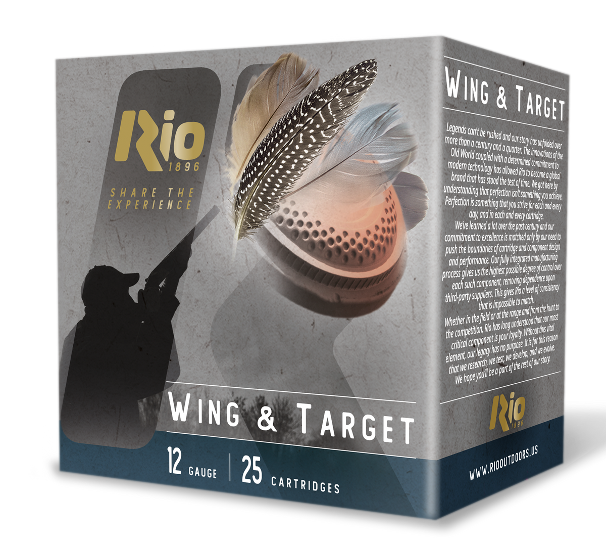 Rio Ammunition Wing & Target 12 Gauge 2.75" 1-1/8 oz #7.5 Shot - Box or Case