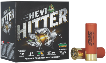 Hevishot HEVI-Hitter 12 Gauge 3" 1-1/4 oz #4 Shot 1500 fps - Box or Case
