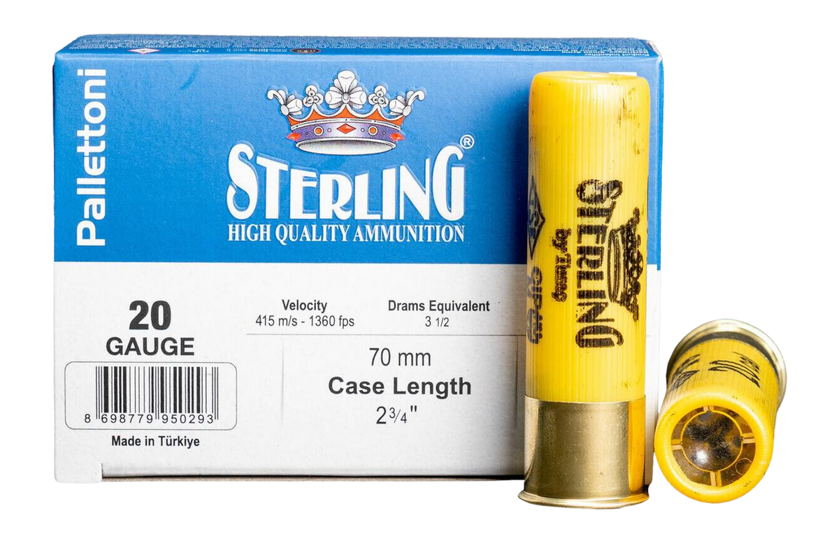 Global Ordnance Sterling Big Game 20 Gauge 2.75" 00 Buckshot 9 Pellet 10 Rd Shotshell - Box or Case