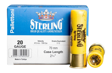 Global Ordnance Sterling Big Game 20 Gauge 2.75" 00 Buckshot 9 Pellet 10 Rd Shotshell - Box or Case
