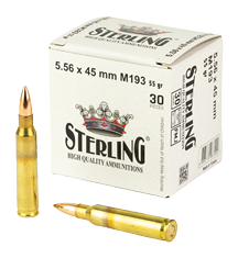 Sterling M193 5.56x45mm NATO 55gr FMJ 30-Rd - Box or Case