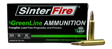 SinterFire SF22355GL-C 223 Remington 55gr Lead Free Frangible - Box or Case