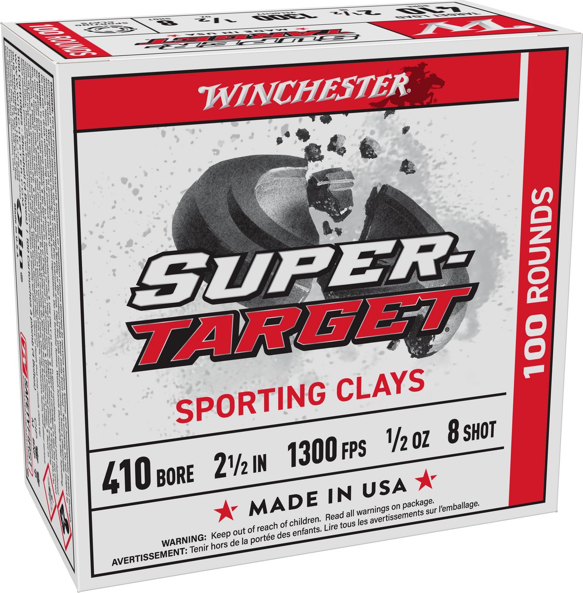 Winchester Ammo Super Target 410 Bore 2-1/2" 1/2 oz #8 Shot - Box or Case