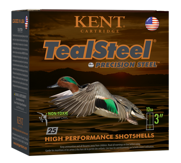 Kent Cartridge Teal Steel 12 Gauge 2.75" #6 Shot 25 Rd - Box or Case