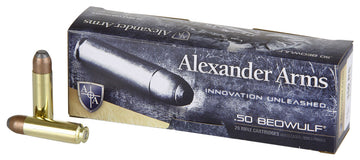 Alexander Arms FP 50 Beowulf 400gr Flat Point 20rd Box