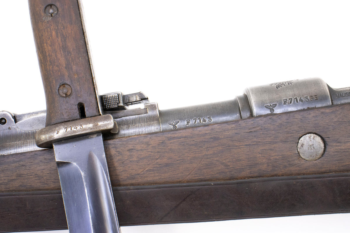 Kar98k M937B 8mm WWII (Portuguese Contract) Mauser - Matching Bayonet and Serial Number F7143PB