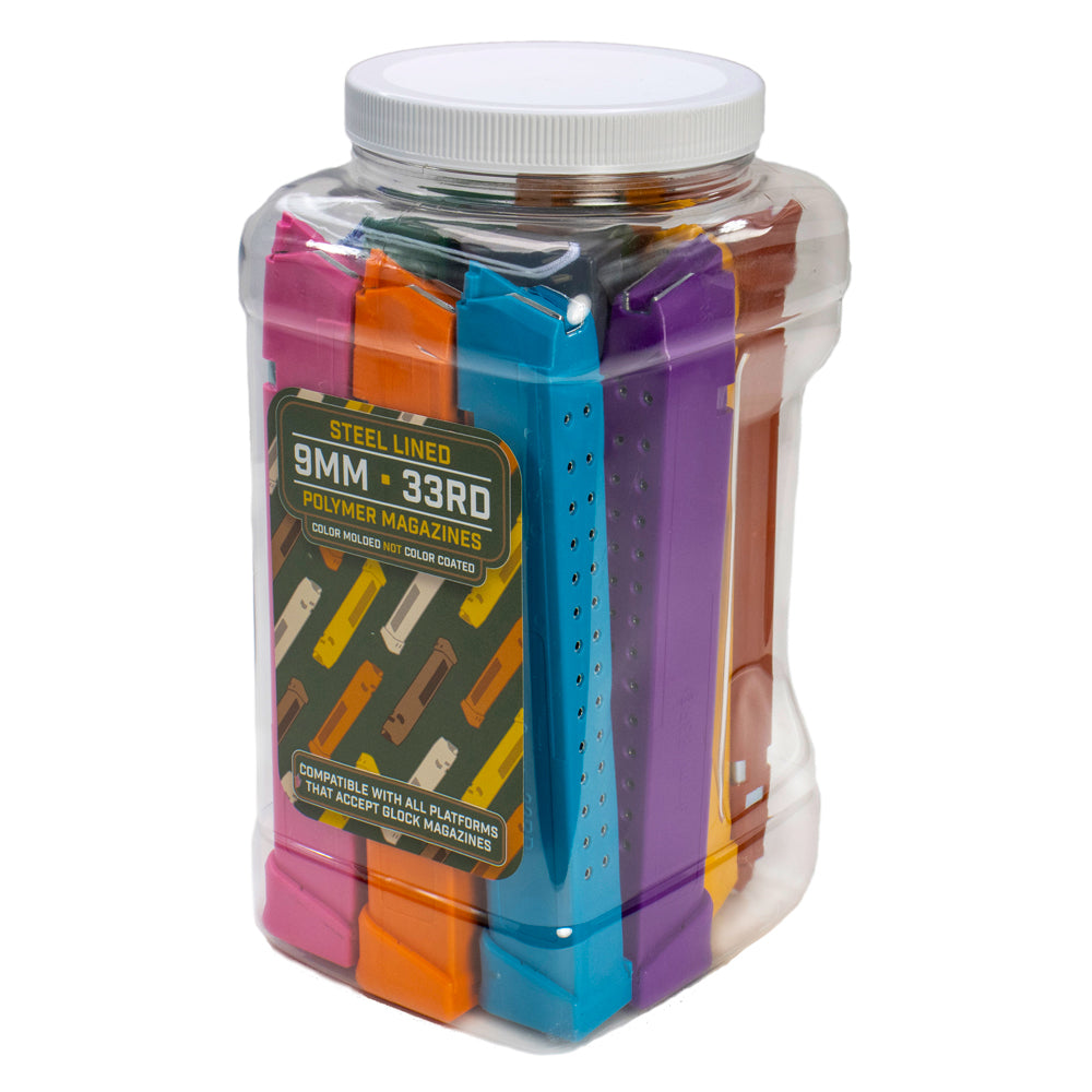 IMG Glock-Compatible 9mm Luger 33-Rd Magazine Merchandiser Pack - 13-Piece Assorted Colors