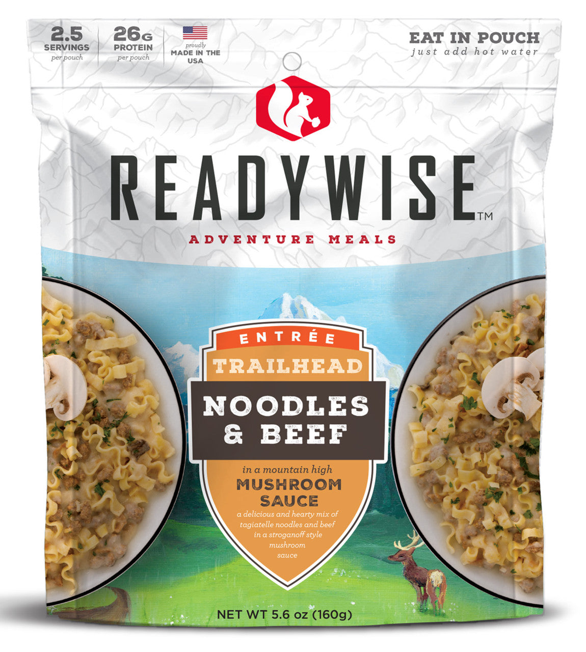ReadyWise Trailhead Noodles and Beef - 6 Pouch Case