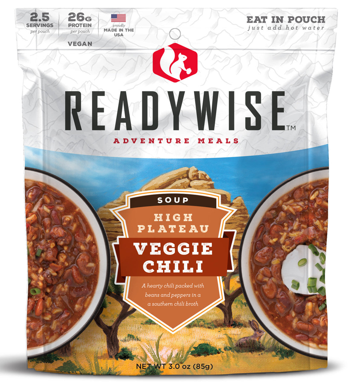 ReadyWise High Plateau Veggie Chili Soup - 6 Pouch Case