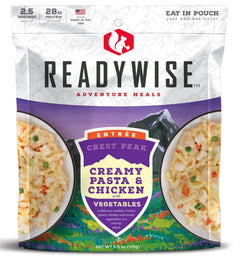 ReadyWise Crest Peak Creamy Pasta & Chicken (2.5 SERVING POUCH - 6 PACK)