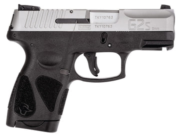 Taurus G2S Slim 9mm Luger Semi Auto Pistol 3.2" Barrel 7 Rounds Single Action with Restrike 3 Dot Sights Thumb Safety Black Polymer Frame Stainless Finish