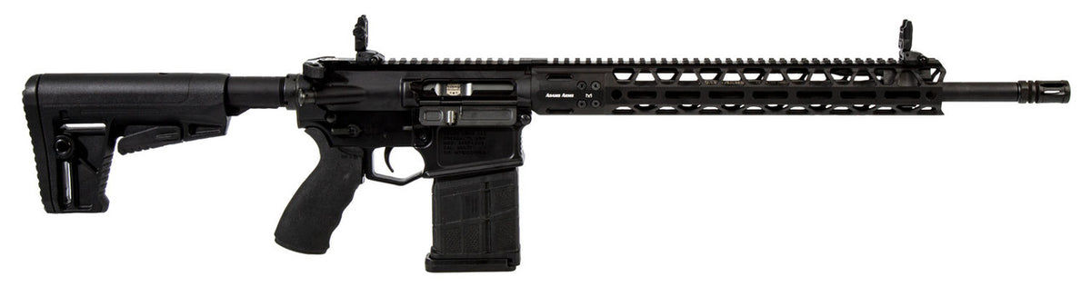 Adams Arms P2 6.5 Creedmoor AR-10 Rifle: 18” barrel, 20rd mag, gas piston system, M-LOK handguard, collapsible stock—ideal for precision shooting.