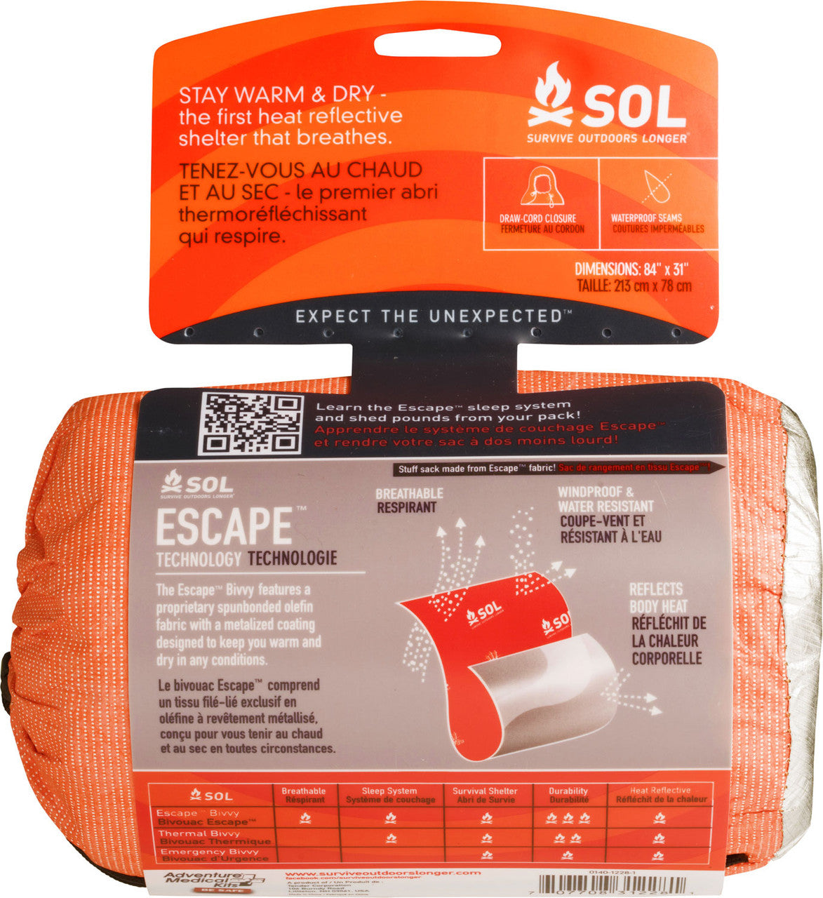 Survive Outdoors Longer Escape Bivvy Orange