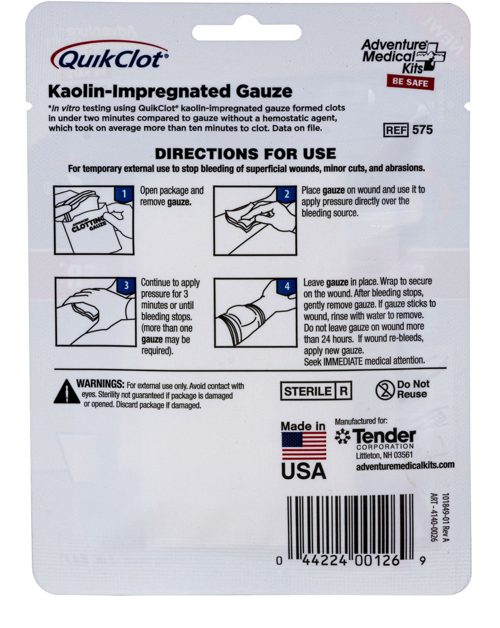 QuikClot Clotting Gauze