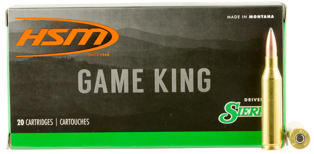 HSM Game King 243 Win 100gr Sierra GameKing Spitzer Boat Tail 20 Rd - Box or Case