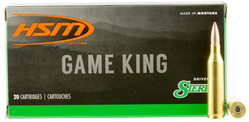HSM Game King 243 Win 100gr Sierra GameKing Spitzer Boat Tail 20 Rd - Box or Case