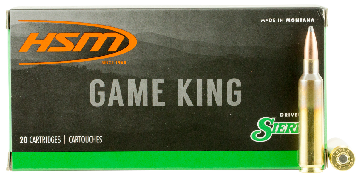 HSM Game King 6.5x284 Norma 140gr Sierra GameKing Spitzer Boat Tail 20 Rd - Box or Case