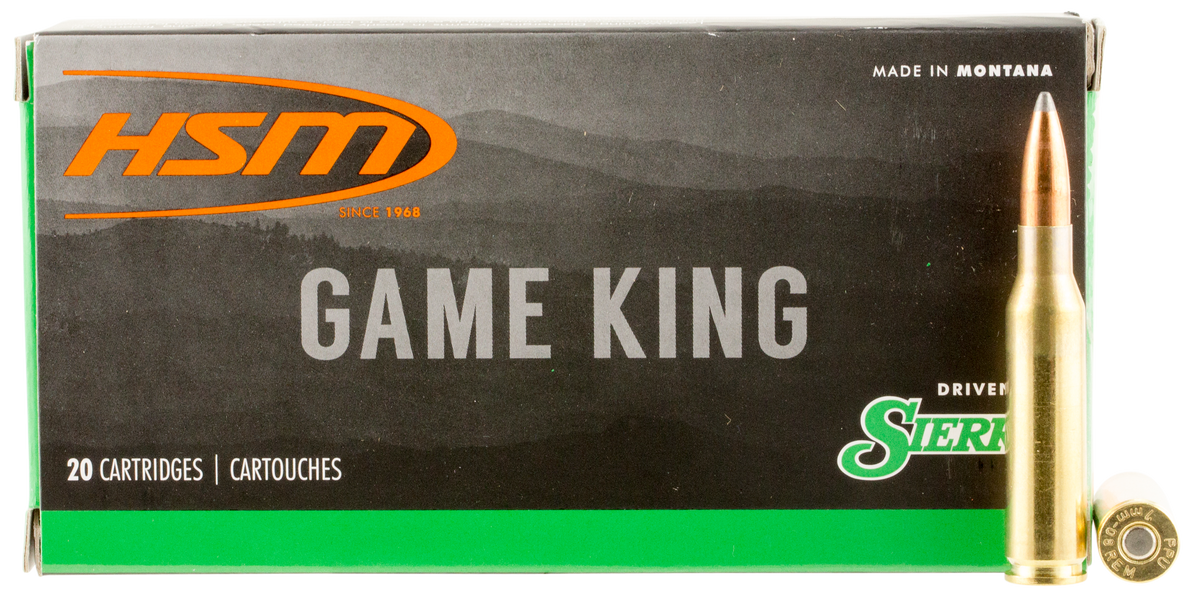 HSM Game King 7mm-08 Rem 160gr Sierra GameKing Spitzer Boat Tail 20 Rd - Box or Case