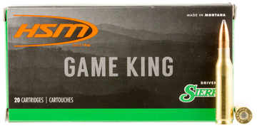 HSM Game King 7mm-08 Rem 160gr Sierra GameKing Spitzer Boat Tail 20 Rd - Box or Case