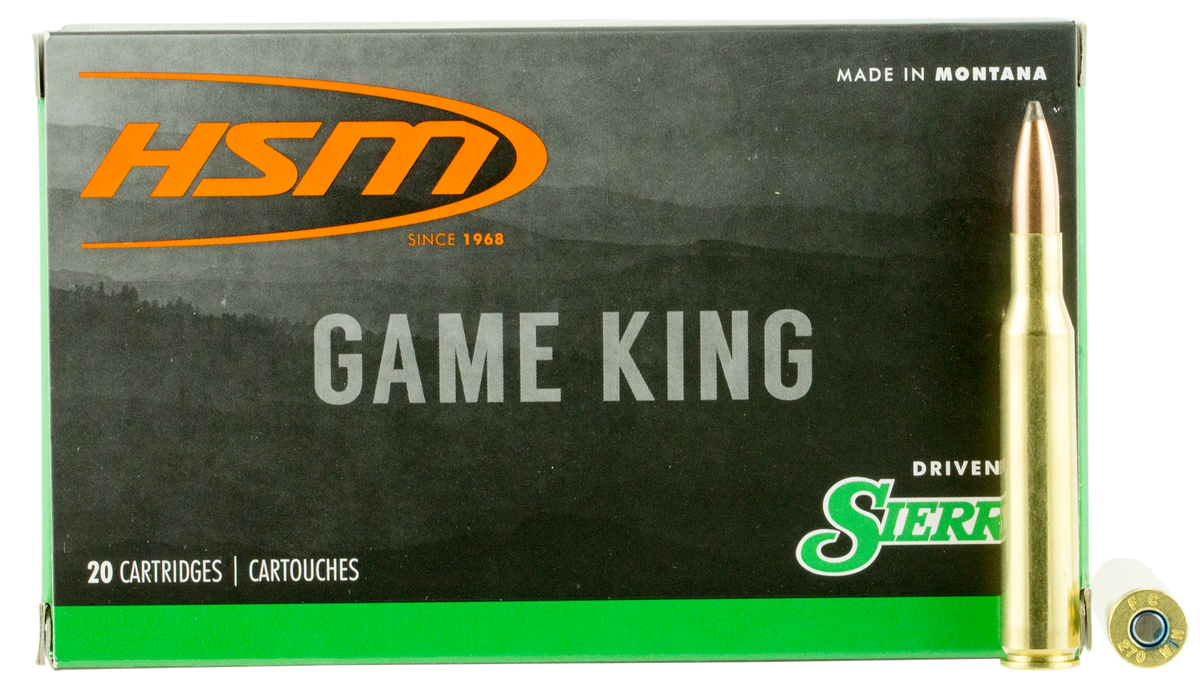 HSM Game King 270 Win 130gr Sierra GameKing Spitzer Boat Tail - Box or Case