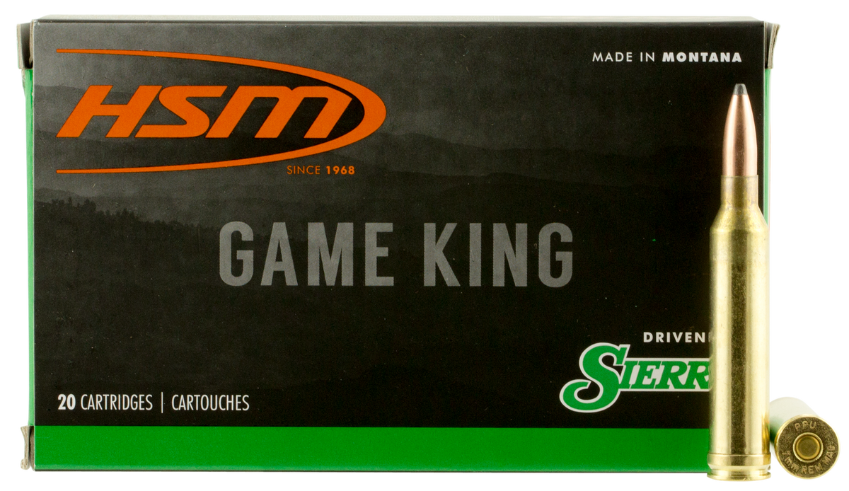 HSM Game King 7mm Rem Mag 160gr Sierra GameKing Spitzer Boat Tail 20 Rd - Box or Case