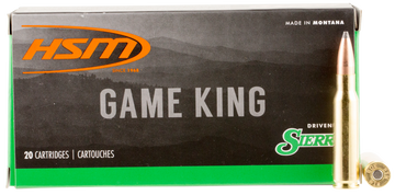 HSM Game King 308 Win 150gr Sierra GameKing Spitzer Boat Tail 20 Rd - Box or Case