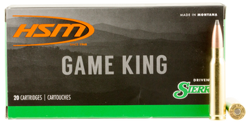 HSM Game King 308 Win 165gr Sierra GameKing Spitzer Boat Tail 20 Rd - Box or Case