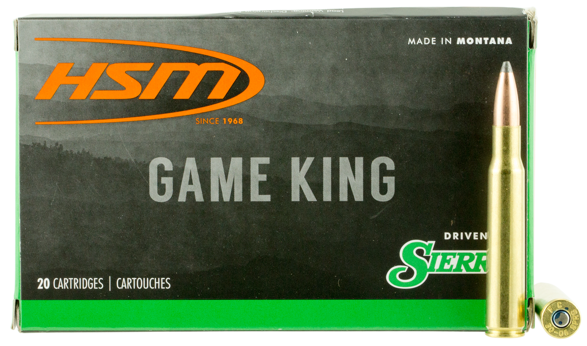 HSM Game King 308 Win 180gr Sierra GameKing Spitzer Boat Tail 20 Rd - Box or Case
