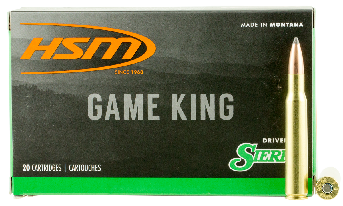 HSM Game King 300 RUM 180gr Sierra GameKing Spitzer Boat Tail 20 Rd - Box or Case