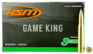 HSM Game King 30-06 Springfield 165gr Sierra GameKing Spitzer Boat Tail 20 Rd - Box or Case