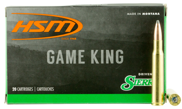 HSM Game King 30-06 Springfield 180gr Sierra GameKing Spitzer Boat Tail 20 Rd - Box or Case