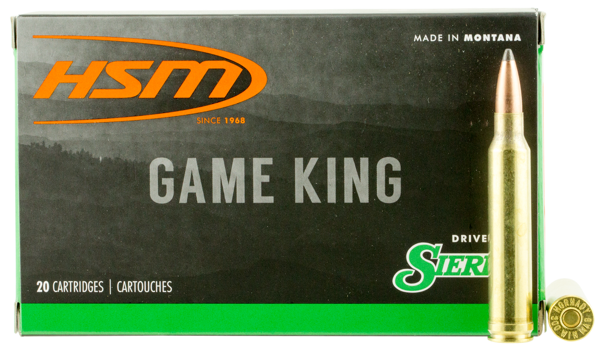 HSM Game King 300 Win Mag 180gr Sierra GameKing Spitzer Boat Tail 20 Rd - Box or Case