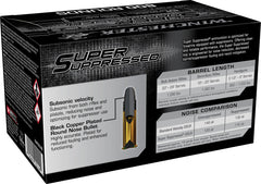 Winchester Ammo Super Suppressed 22 LR 45 gr Black Copper Plated Round Nose 800 Per Box