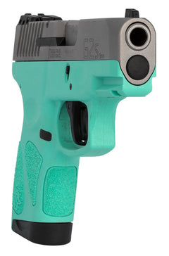 Taurus G2S Slim 9mm Luger Semi Auto Pistol 3.2" Barrel 7 Rounds Single Action with Restrike 3 Dot Sights Thumb Safety Cyan Polymer Frame Stainless Finish