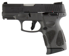 Taurus G2C 9mm Luger Compact Semi Auto Pistol 3.20" Barrel 12 Rounds with Restrike 3-Dot Sights Thumb Safety Gray Polymer Frame Black Finish