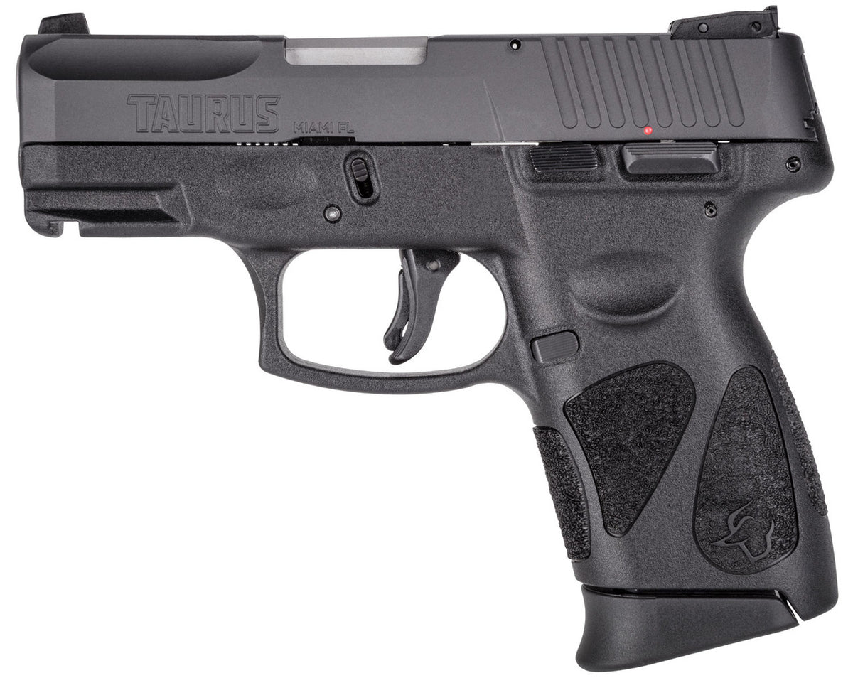 Taurus PT111 G2C 9mm Luger Semi Auto Pistol 3.2" Barrel 10 Rounds 3 Dot Sights Black Polymer Frame Black Finish