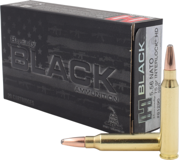 Hornady Black 5.56x45mm NATO 75gr InterLock HD 20rd - Box or Case