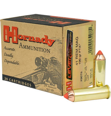 Hornady LEVERevolution 41 Rem Mag 190gr FTX 20-Rd - Box or Case