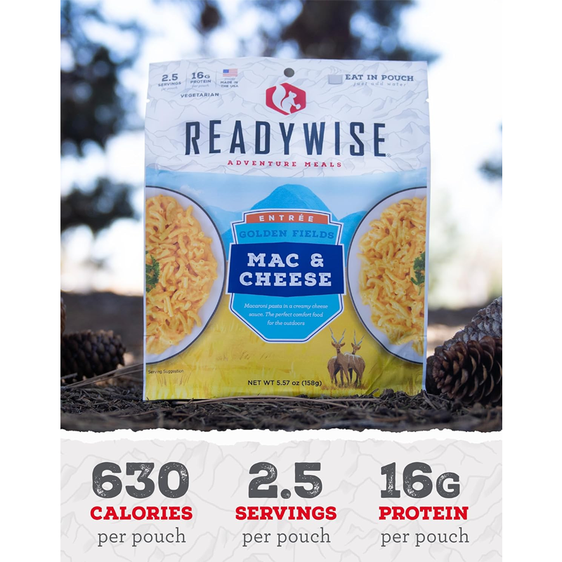 ReadyWise Golden Fields Mac and Cheese - 6 Pouch Case