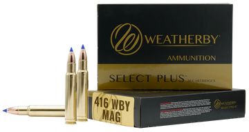 Weatherby Select Plus 416 Wthby Mag 350 gr Barnes Tipped TSX Lead Free 20rd - Box or Case