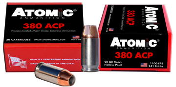Atomic Pistol Precision Craft 380 ACP 90gr Hollow Point - Box or Case