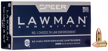 Speer Ammo Lawman Clean-Fire 9mm Luger 124gr TMJ RN - Box or Case