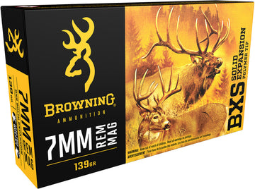 Browning Ammo BXS Copper Expansion 7mm Remington Mag 139gr 20rd Box