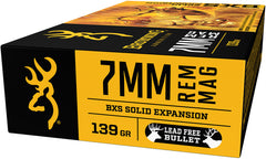 Browning Ammo BXS Copper Expansion 7mm Remington Mag 139gr 20rd Box