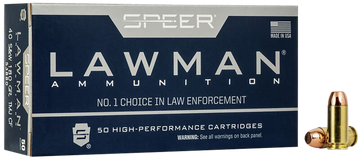 Speer Ammo 53880 Lawman Training Clean-Fire 40 S&W 180gr TMJRN 50 Rd - Box or Case