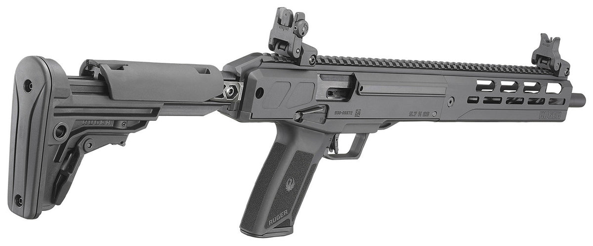 Discover the Ruger LC Carbine 5.7x28mm Semi-Auto Rifle with a 16.25” fluted barrel and 10-round capacity. Features M-LOK handguard, adjustable sights, and lightweight design—ideal for versatile shooting applications.
