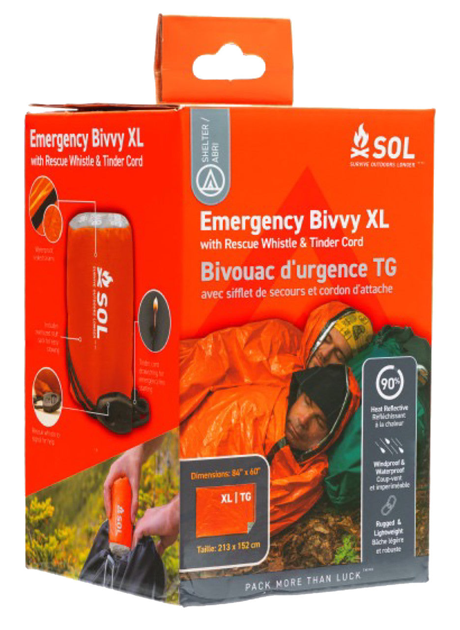 Survive Outdoors Longer Emergency Bivvy XL w/ Rescue Whistle